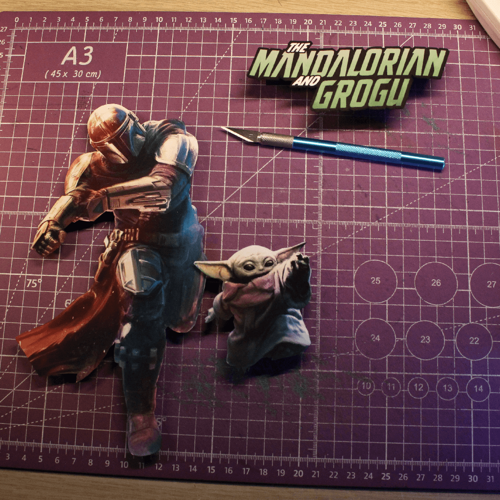 Diorama – The Mandalorian & Grogu – Déco Murale