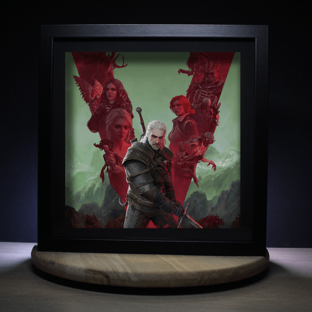 Diorama The Witcher 3 : Geralt & la Chasse Sauvage – Déco Murale