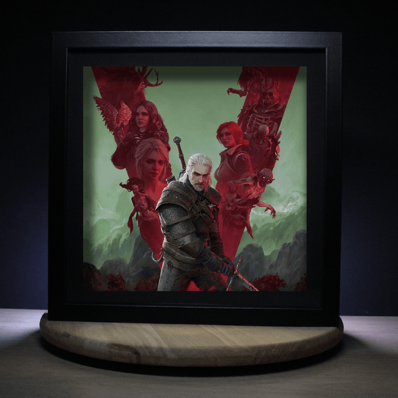Diorama The Witcher 3 : Geralt & la Chasse Sauvage – Déco Murale