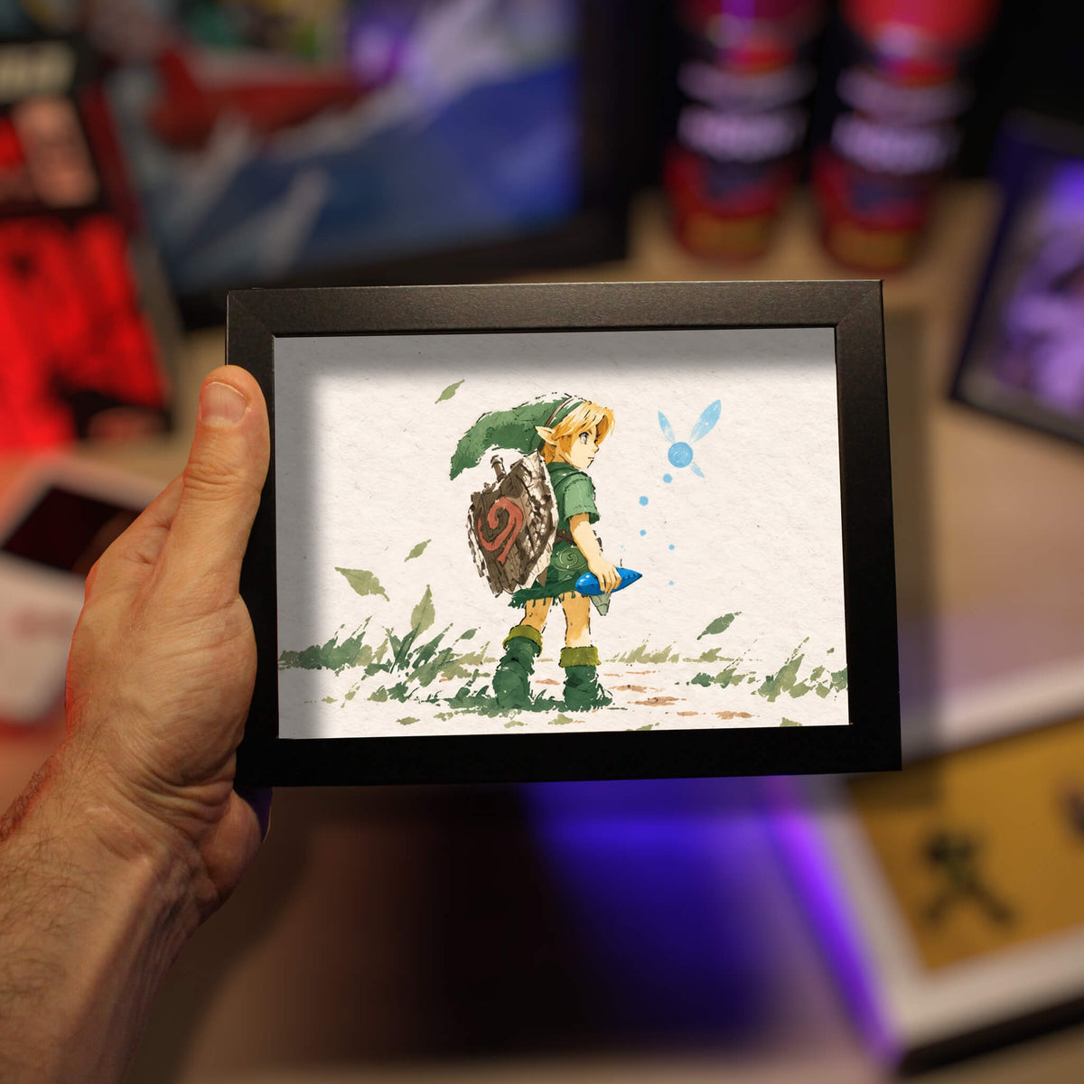 Diorama Zelda: Ocarina of Time – Link & Navi Lumineux
