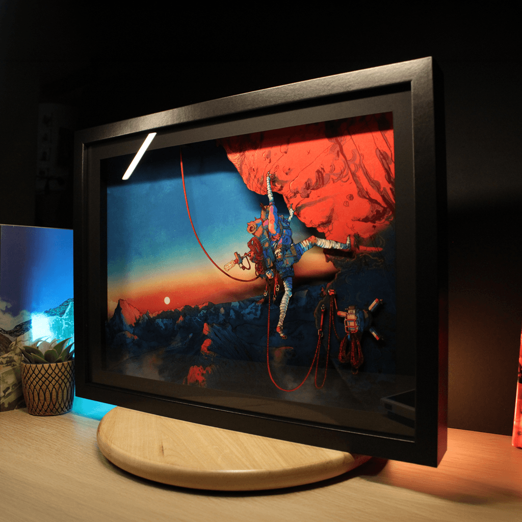 Dioramax - Cadre lumineux LED Cairn Déco Gaming-room | Tableau Cairn| Affiche jeux vidéo | Idée cadeau gamer | Retro-gaming