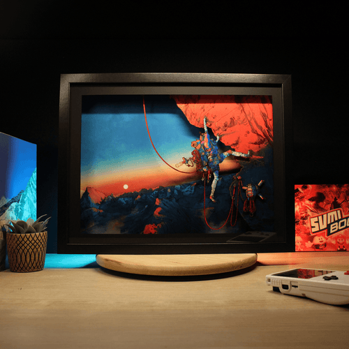Dioramax - Cadre lumineux LED Cairn Déco Gaming-room | Tableau Cairn| Affiche jeux vidéo | Idée cadeau gamer | Retro-gaming