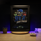 Dioramax - Cadre lumineux LED Sly 2 | Déco Gaming-room | Tableau lumineux | Affiche jeux vidéo | Idée cadeau gamer | Retro-gaming