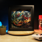 Dioramax - Cadre lumineux LED Dragon quest 3 | Déco Gaming-room | Tableau lumineux | Affiche jeux vidéo | Idée cadeau gamer | Retro-gaming