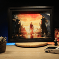Dioramax - Cadre lumineux ff7 rebirthCap| Déco Gamingroom | Tableau Lumineux Affiche jeux vidéo | Idée cadeau 