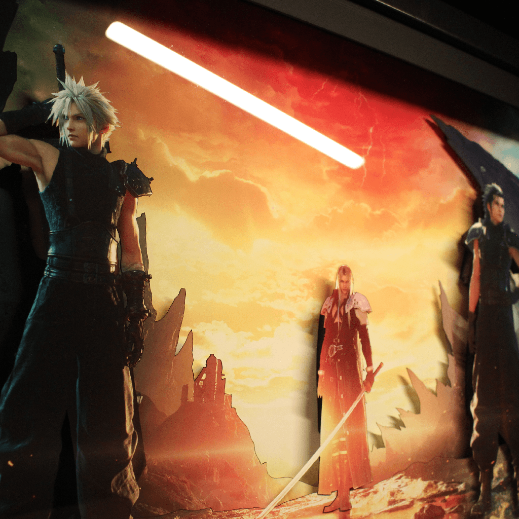 Dioramax - Cadre lumineux ff7 rebirthCap| Déco Gamingroom | Tableau Lumineux Affiche jeux vidéo | Idée cadeau 