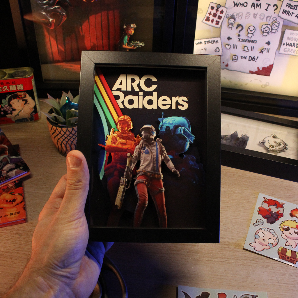 Dioramax - Cadre lumineux LED Arc Raiders | Déco Gaming-room | Tableau lumineux | Affiche jeux vidéo | Idée cadeau gamer | Retro-gaming