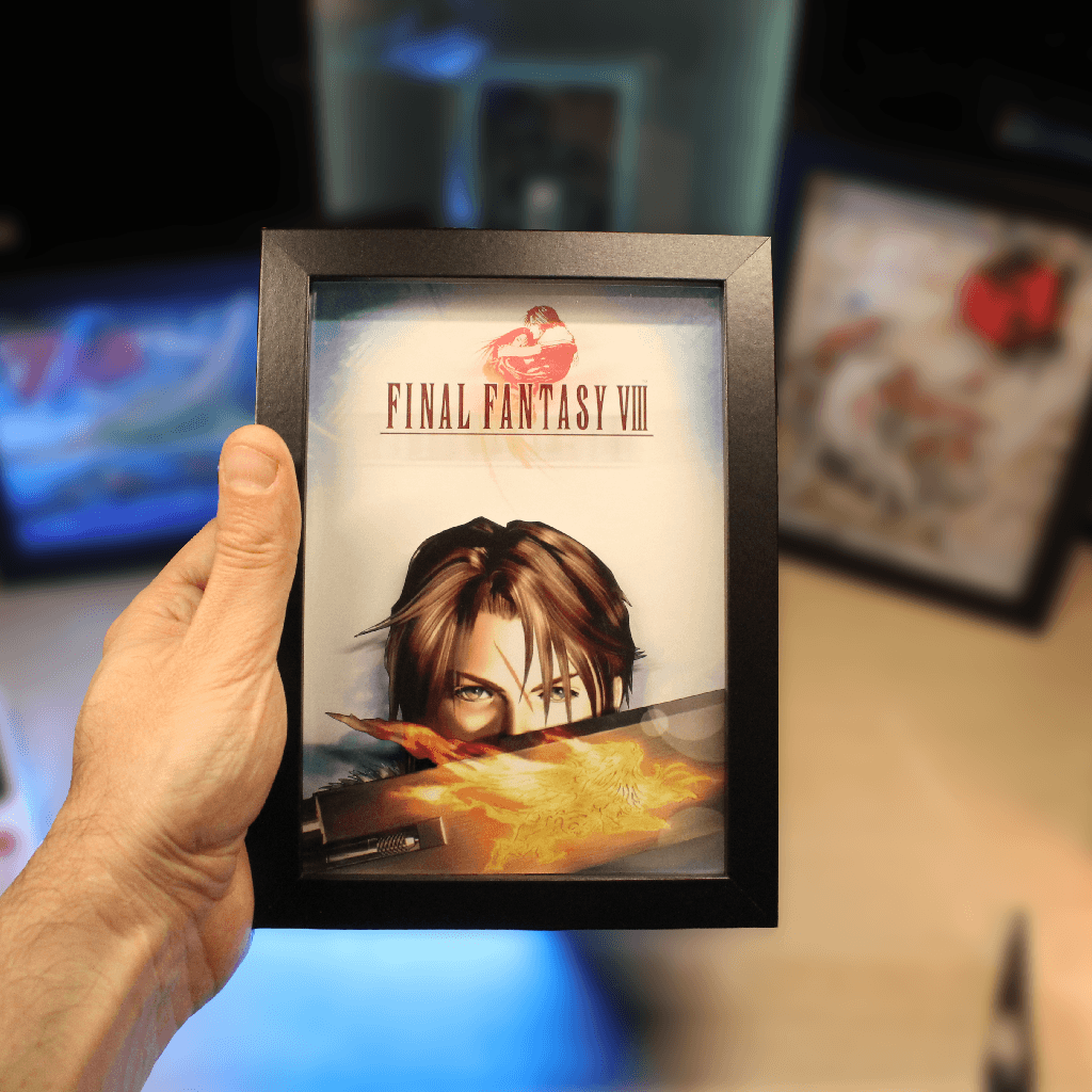 Dioramax - Cadre lumineux LED FF8 Déco Gaming-room | Tableau FF8| Affiche jeux vidéo | Idée cadeau gamer | Retro-gaming