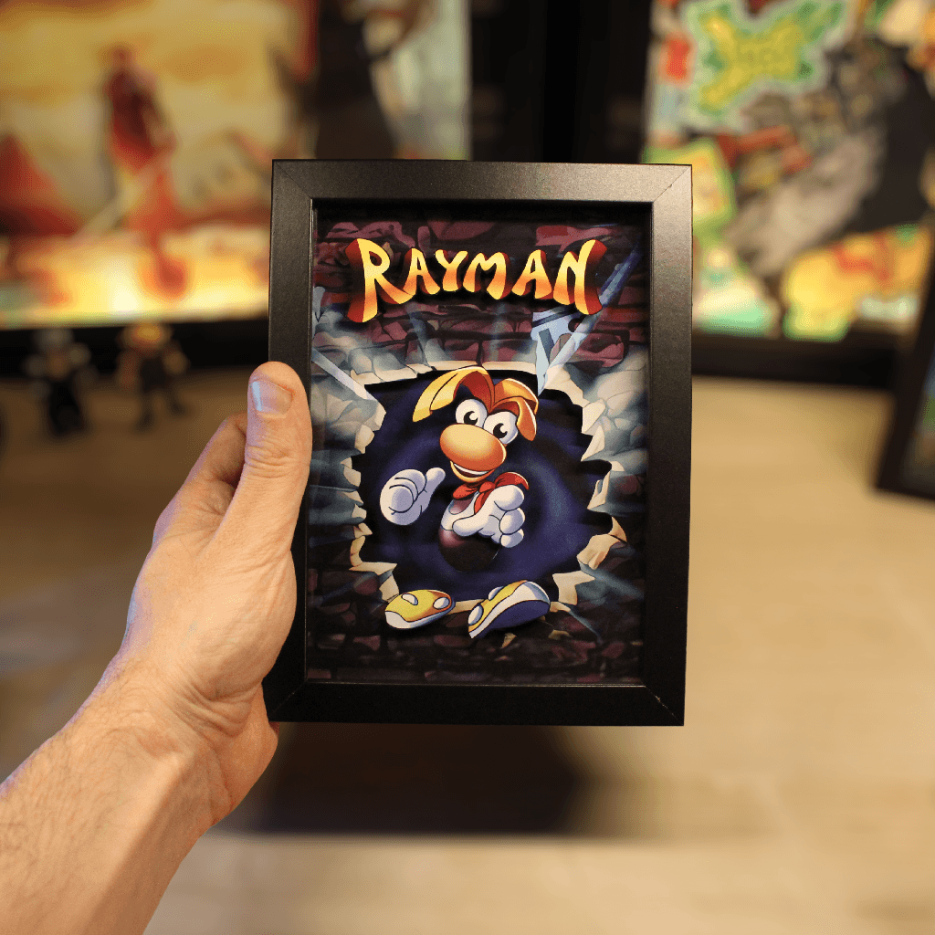 Dioramax - Cadre lumineux LED Rayman | Déco Gaming-room | Tableau lumineux | Affiche jeux vidéo | Idée cadeau gamer | Retro-gaming