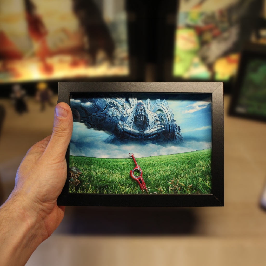 Dioramax - Cadre lumineux LED Xenoblade | Déco Gaming-room | Tableau lumineux | Affiche jeux vidéo | Idée cadeau gamer | Retro-gaming