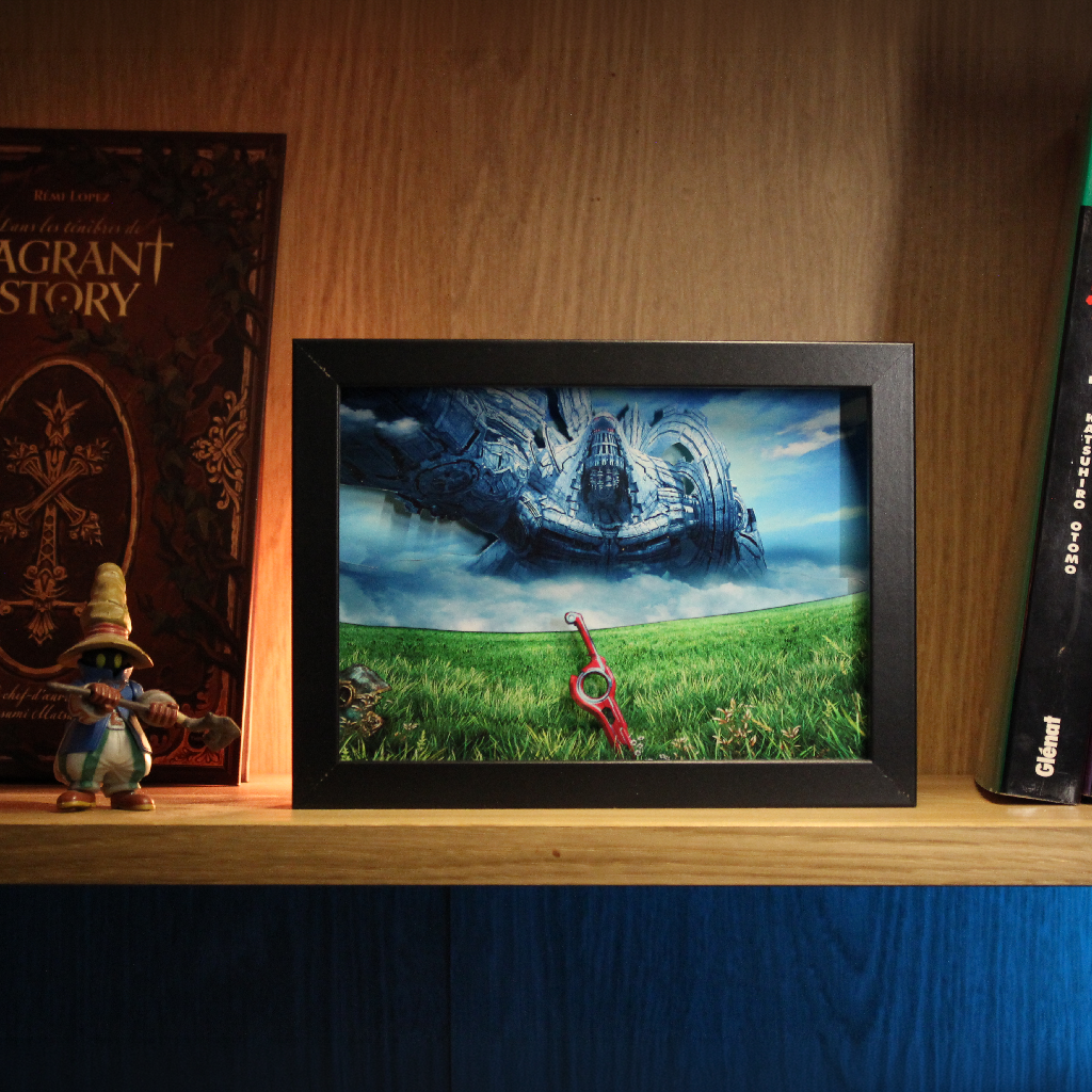 Dioramax - Cadre lumineux LED Xenoblade | Déco Gaming-room | Tableau lumineux | Affiche jeux vidéo | Idée cadeau gamer | Retro-gaming