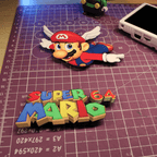 Dioramax - Cadre lumineux LED Siper Mario 64 | Déco Gaming-room | Tableau lumineux | Affiche jeux vidéo | Idée cadeau gamer | Retro-gaming