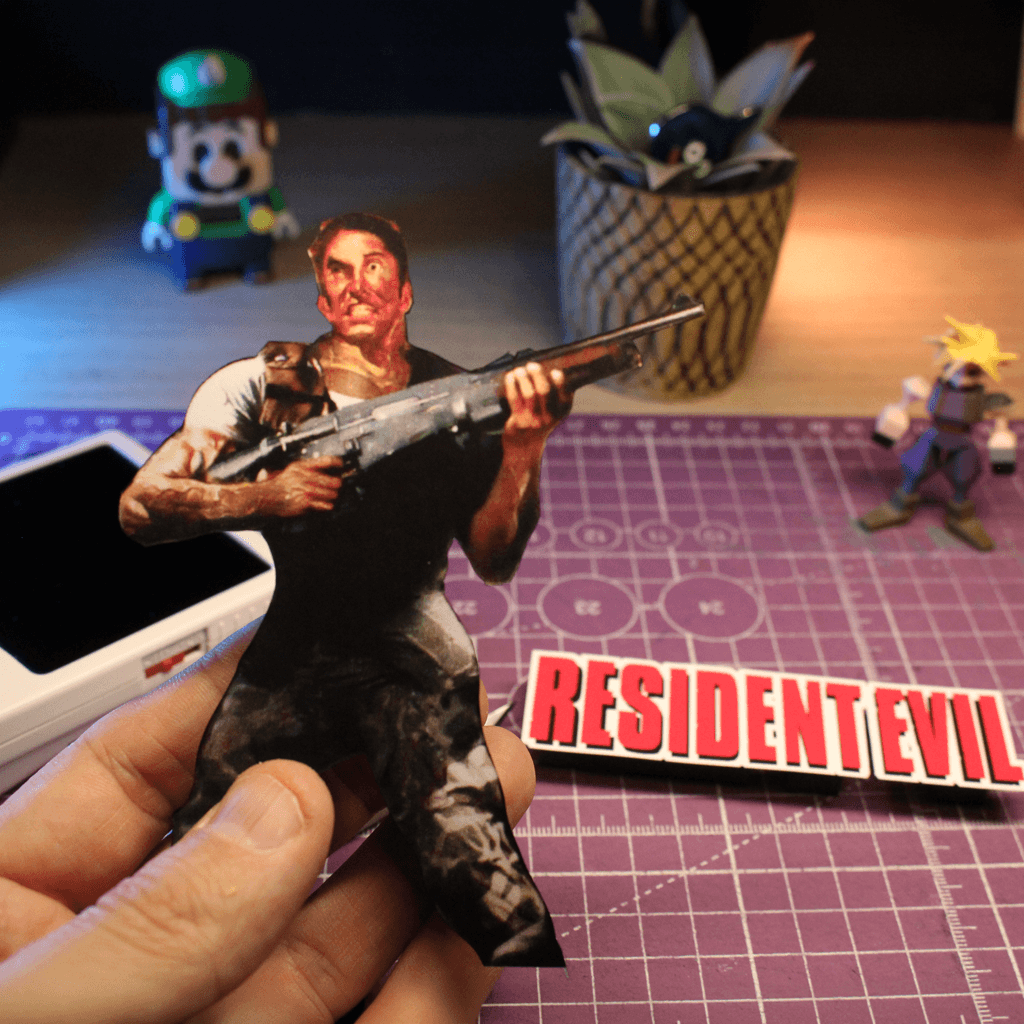 Dioramax - Cadre lumineux LED Resident evil | Déco Gaming-room | Tableau lumineux | Affiche jeux vidéo | Idée cadeau gamer | Retro-gaming