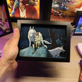 Dioramax - Cadre lumineux LED Mononoke | Déco Gaming-room | Tableau lumineux | Affiche jeux vidéo | Idée cadeau gamer | Retro-gaming