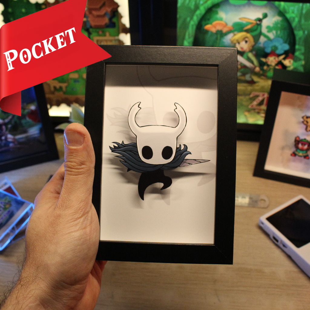 Dioramax - Cadre lumineux LED Hollow knight | Déco Gaming-room | Tableau lumineux | Affiche jeux vidéo | Idée cadeau gamer | Retro-gaming