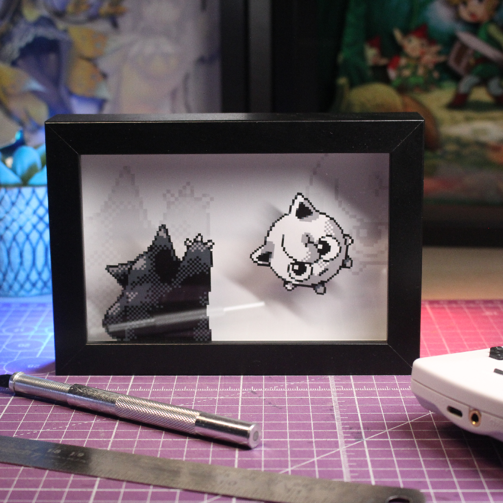 Dioramax - Cadre lumineux LED Pokemon 
| Déco Gaming-room | Tableau lumineux | Affiche jeux vidéo | Idée cadeau gamer | Retro-gaming