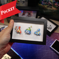 Dioramax - Cadre lumineux LED Pokemon | Déco Gaming-room | Tableau lumineux | Affiche jeux vidéo | Idée cadeau gamer | Retro-gaming