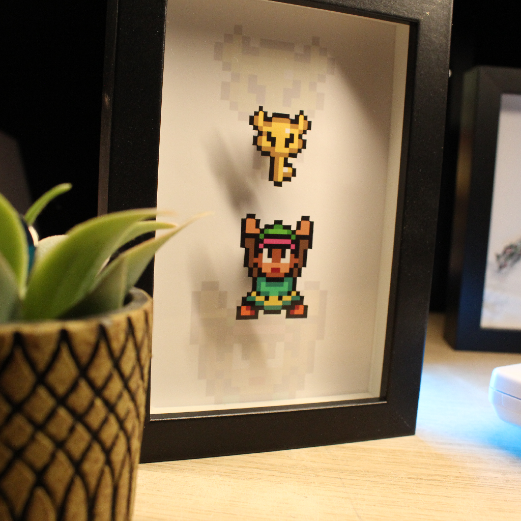 Dioramax - Cadre lumineux LED Zelda | Déco Gaming-room | Tableau lumineux | Affiche jeux vidéo | Idée cadeau gamer | Retro-gaming