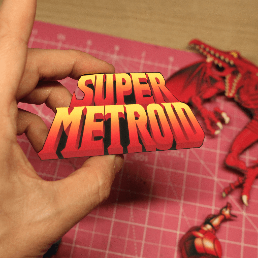 Dioramax - Cadre lumineux LED Super Metroid | Déco Gaming-room | Tableau lumineux | Affiche jeux vidéo | Idée cadeau gamer | Retro-gaming