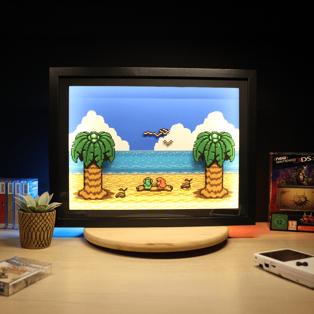 Diorama – Zelda : Link's Awakening (Pixel Art) – Déco Murale