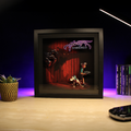 Dioramax - Cadre lumineux LED Heart of Darkness | Déco Gaming-room | Tableau lumineux | Affiche jeux vidéo | Idée cadeau gamer | Retro-gaming