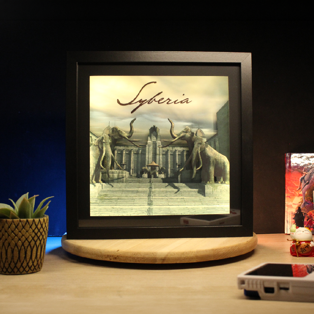 Dioramax - Cadre lumineux LED Syberia | Déco Gaming-room | Tableau lumineux | Affiche jeux vidéo | Idée cadeau gamer | Retro-gaming