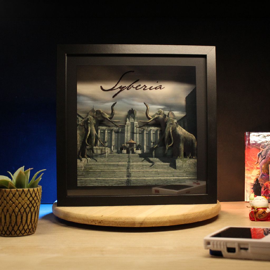 Dioramax - Cadre lumineux LED Syberia | Déco Gaming-room | Tableau lumineux | Affiche jeux vidéo | Idée cadeau gamer | Retro-gaming