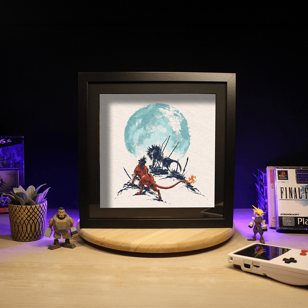 Diorama Final Fantasy VII – Red XIII sous la Lune