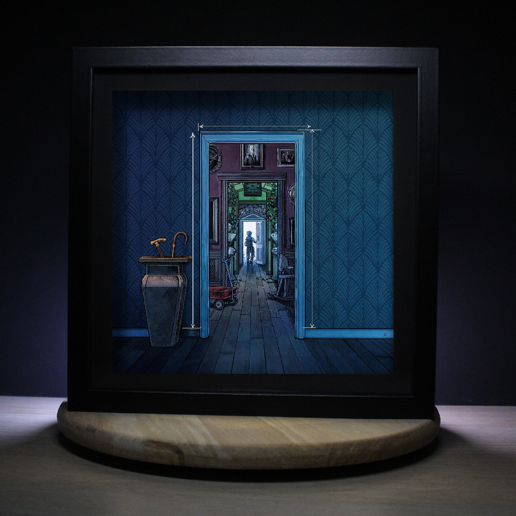 Cadre lumineux LED – Blue Prince – Déco Murale