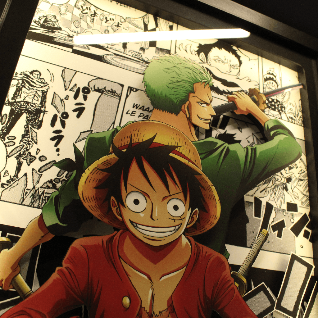 Diorama One Piece – Luffy & Zoro Lumineux