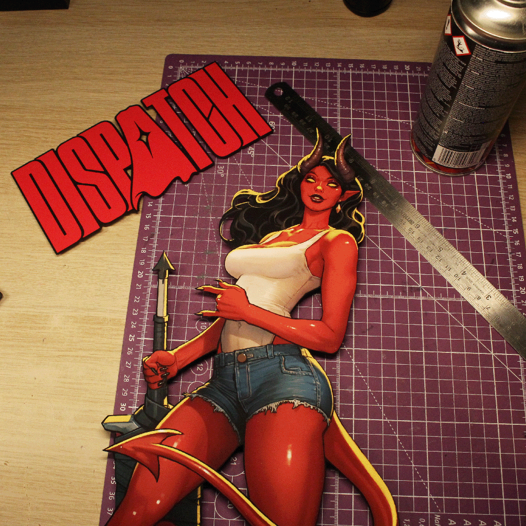 Dioramax - Cadre lumineux LED Dispatch| Déco Gaming-room | Tableau lumineux | Affiche jeux vidéo | Idée cadeau gamer | Retro-gaming