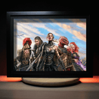 Dioramax - Cadre lumineux LED Divinity | Déco Gaming-room | Tableau lumineux | Affiche jeux vidéo | Idée cadeau gamer | Retro-gaming
