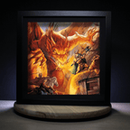 Dioramax - Cadre lumineux LED Donjons et Dragons | Déco Gaming-room | Tableau lumineux | Affiche jeux vidéo | Idée cadeau gamer | Retro-gaming