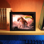Dioramax - Cadre lumineux LED Donkey Kong | Déco Gaming-room | Tableau lumineux | Affiche jeux vidéo | Idée cadeau gamer | Retro-gaming