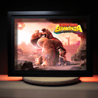 Dioramax - Cadre lumineux LED Donkey Kong | Déco Gaming-room | Tableau lumineux | Affiche jeux vidéo | Idée cadeau gamer | Retro-gaming