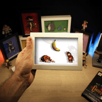 Dioramax - Cadre lumineux LEDDonkey Kong | Déco Gaming-room | Tableau lumineux | Affiche jeux vidéo | Idée cadeau gamer | Retro-gaming