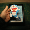 Dioramax - Cadre lumineux LED Doreamon | Déco Gaming-room | Tableau lumineux | Affiche jeux vidéo | Idée cadeau gamer | Retro-gaming