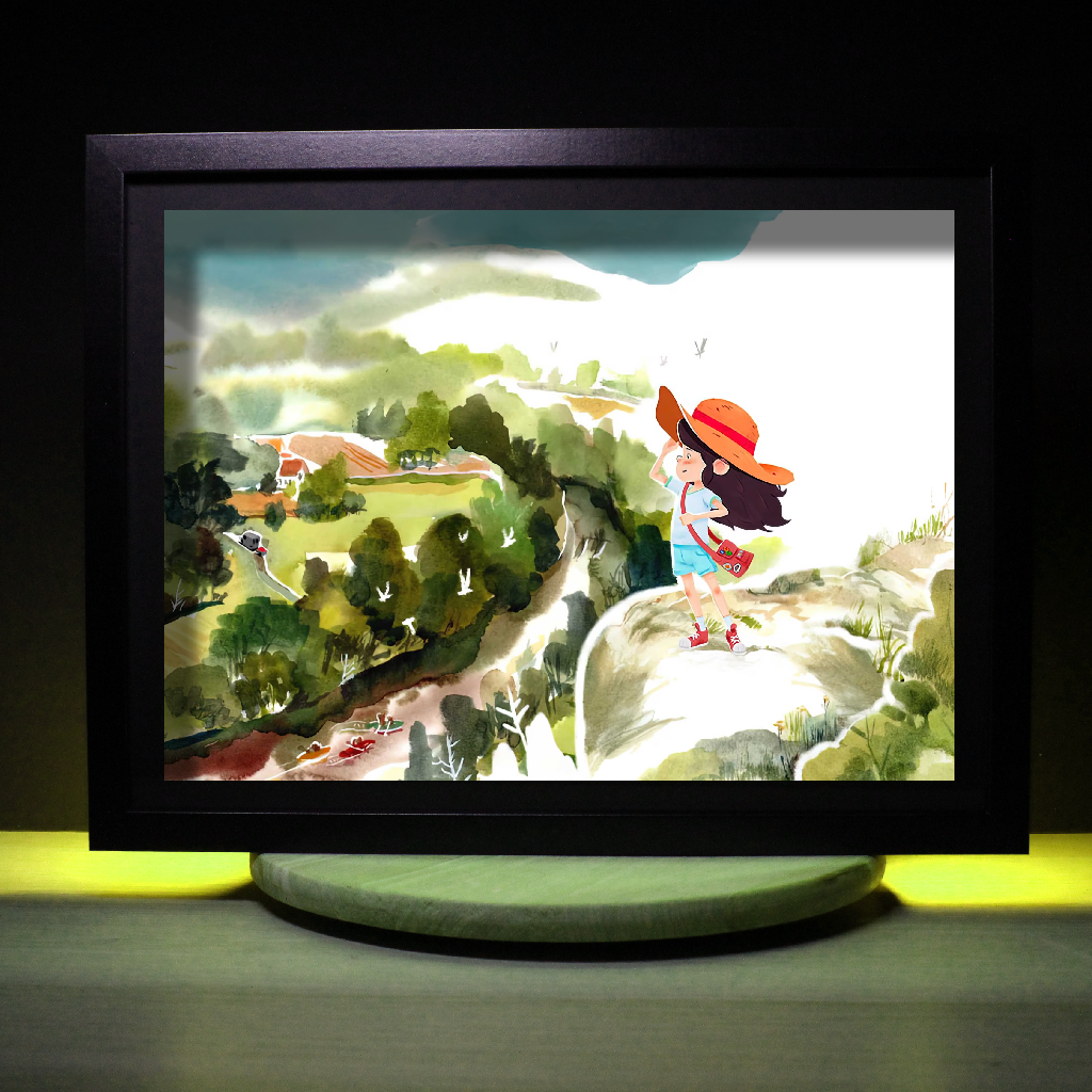 Dioramax - Cadre lumineux LED Dordogne | Déco Gaming-room | Tableau lumineux | Affiche jeux vidéo | Idée cadeau gamer | Retro-gaming