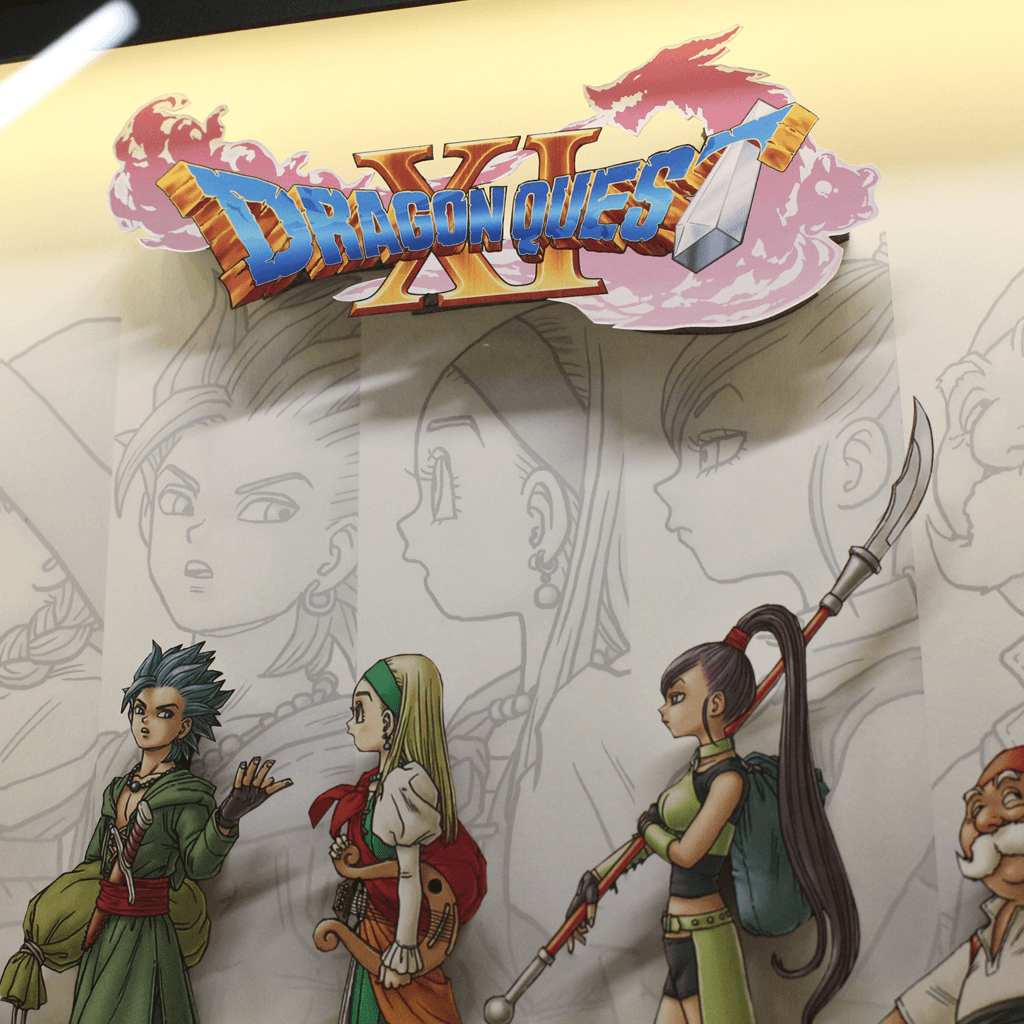 Dioramax - Cadre lumineux LED Dragon Quest 11 | Déco Gaming-room | Tableau lumineux | Affiche jeux vidéo | Idée cadeau gamer | Retro-gaming