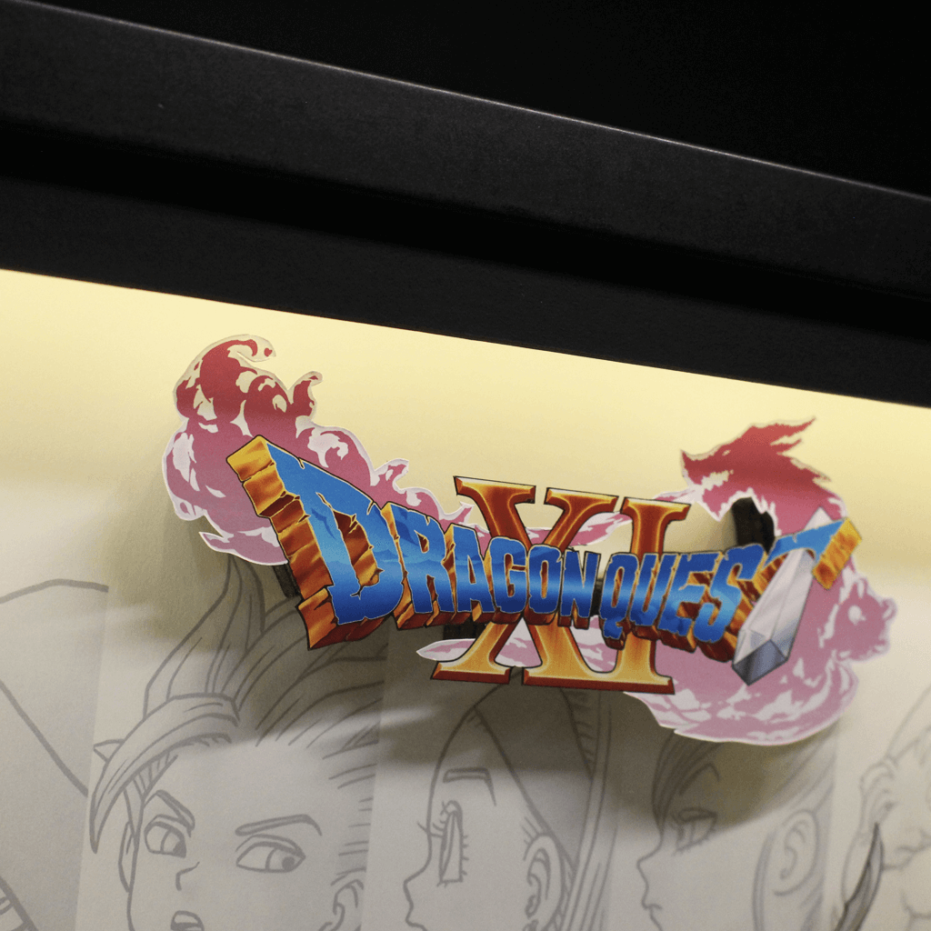 Dioramax - Cadre lumineux LED Dragon Quest 11 | Déco Gaming-room | Tableau lumineux | Affiche jeux vidéo | Idée cadeau gamer | Retro-gaming
