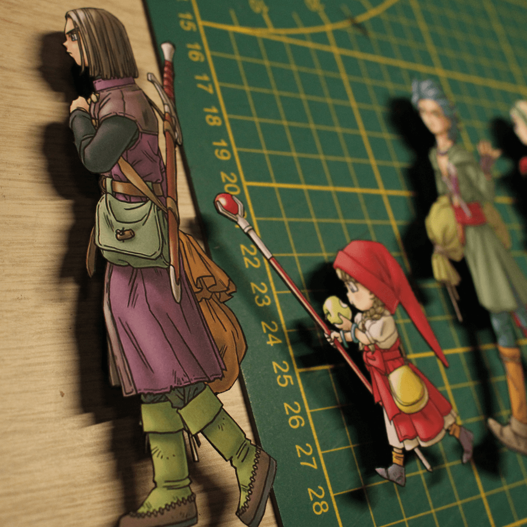 Dioramax - Cadre lumineux LED Dragon Quest 11 | Déco Gaming-room | Tableau lumineux | Affiche jeux vidéo | Idée cadeau gamer | Retro-gaming