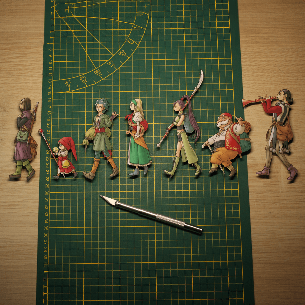 Dioramax - Cadre lumineux LED Dragon Quest 11 | Déco Gaming-room | Tableau lumineux | Affiche jeux vidéo | Idée cadeau gamer | Retro-gaming