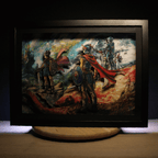 Dioramax - Cadre lumineux LED Dragon quest 3 | Déco Gaming-room | Tableau lumineux | Affiche jeux vidéo | Idée cadeau gamer | Retro-gaming