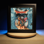 Dioramax - Cadre lumineux LED DQ3 | Déco Gaming-room | Tableau lumineux | Affiche jeux vidéo | Idée cadeau gamer | Retro-gaming