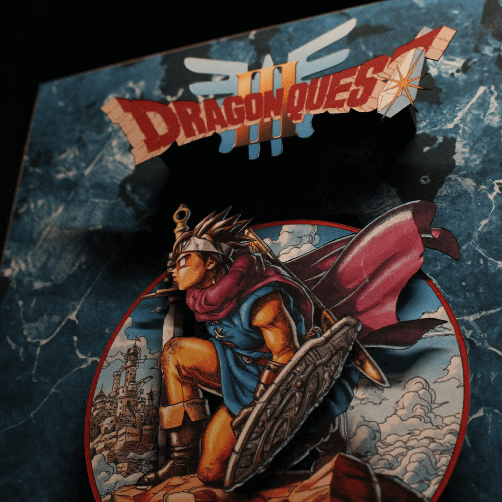 Dioramax - Cadre lumineux LED DQ3 | Déco Gaming-room | Tableau lumineux | Affiche jeux vidéo | Idée cadeau gamer | Retro-gaming