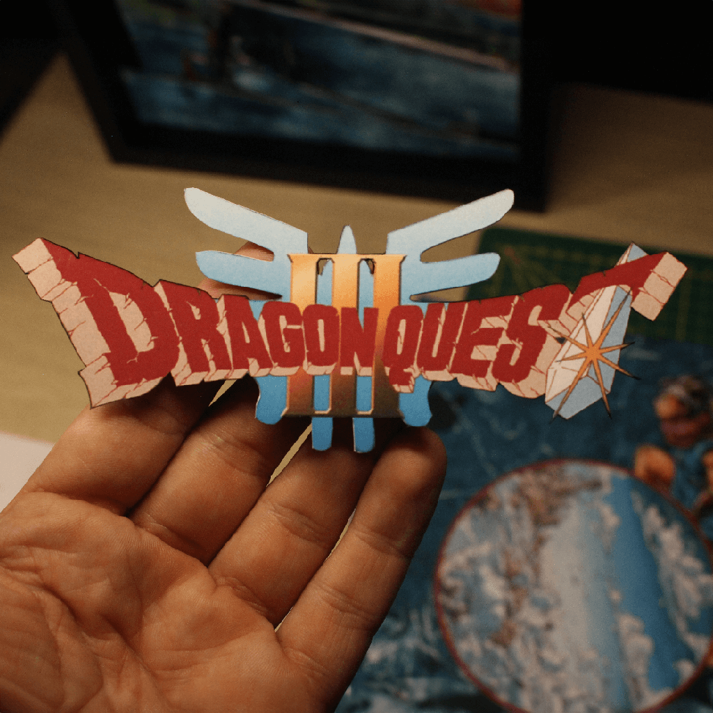 Dioramax - Cadre lumineux LED DQ3 | Déco Gaming-room | Tableau lumineux | Affiche jeux vidéo | Idée cadeau gamer | Retro-gaming