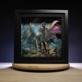 Dioramax - Cadre lumineux LED Dragon quest 3 | Déco Gaming-room | Tableau lumineux | Affiche jeux vidéo | Idée cadeau gamer | Retro-gaming