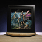 Diorama Dragon quest3, déco gaming room dragon quest, cadre lumineux Dragon quest 3