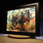 Dioramax - Cadre lumineux LED Dragon quest 3 | Déco Gaming-room | Tableau lumineux | Affiche jeux vidéo | Idée cadeau gamer | Retro-gaming