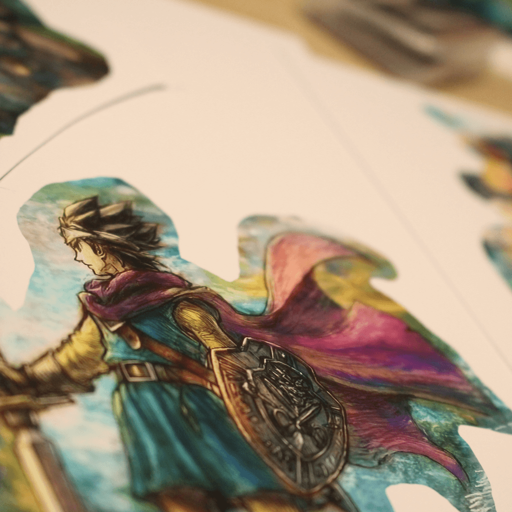 Dioramax - Cadre lumineux LED Dragon quest 3 | Déco Gaming-room | Tableau lumineux | Affiche jeux vidéo | Idée cadeau gamer | Retro-gaming